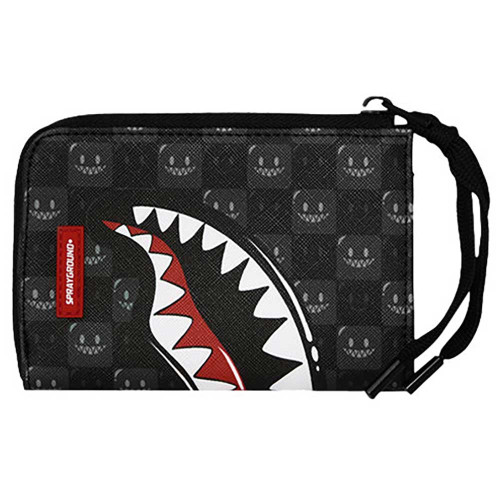 Sprayground Πορτοφόλι Sharks In Paris WTF Bubbly Black Check Wallet